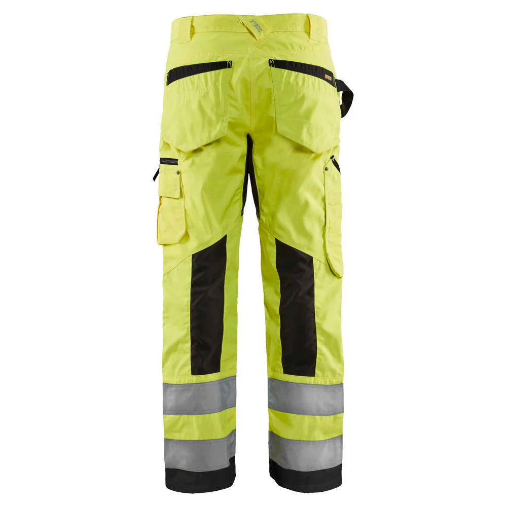 HI-VIS RIP STOP PANTS - 3399-Yellow Black | Blaklader 16991831 - Image 2