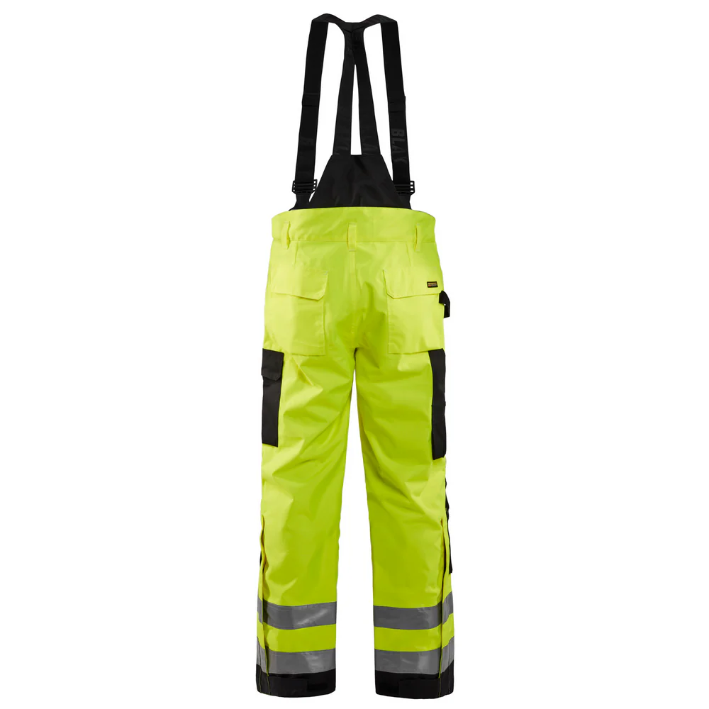 HI-VIS SHELL PANTS - 3399-Yellow Black | Blaklader 16851977 - Image 2
