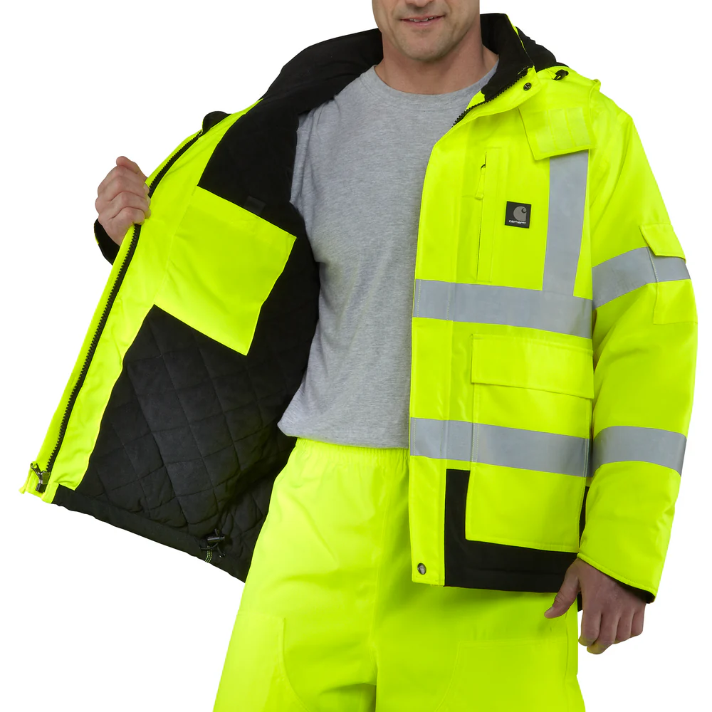 HI-VIS SHERWOOD JACKET - 323-Brite Lime | Carhartt 100787 - Image 5