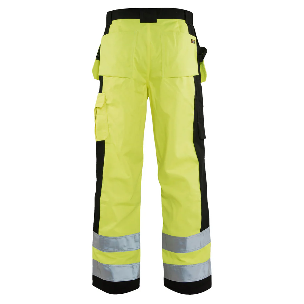 HI-VIS WORK PANTS - 3399-Yellow Black | Blaklader 16331860 - Image 2