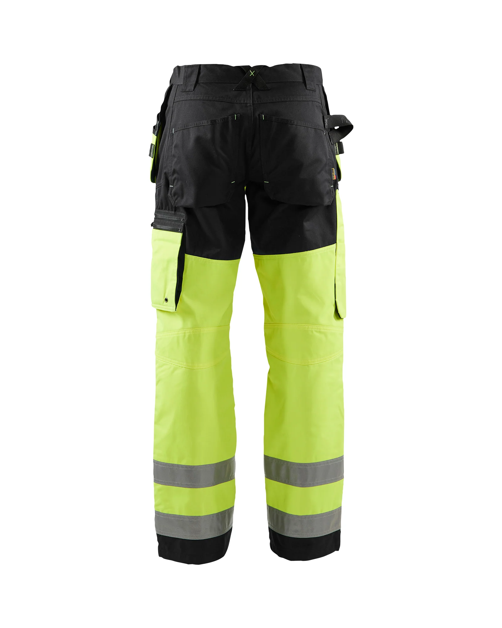 HI-VIS X1600 WORK PANTS - 3399-Yellow HiViz/Black | Blaklader 16091860 - Image 4
