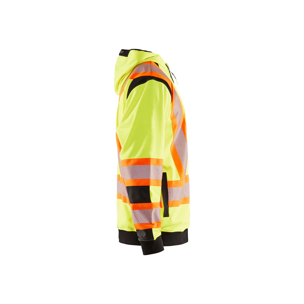 Hi-Vis Zip Sweatshirt - 3399-Yellow Hi-Viz/Black | Blaklader 34481974 - Image 3