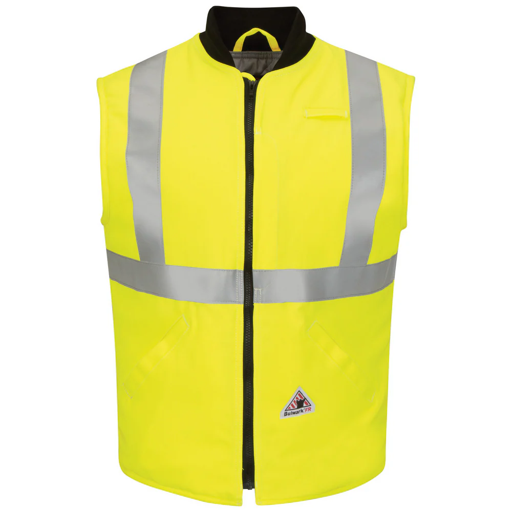 HIGH-VISIBILITY FR INSULATED VEST - HV-Yellow Green | Bulwark VMS4