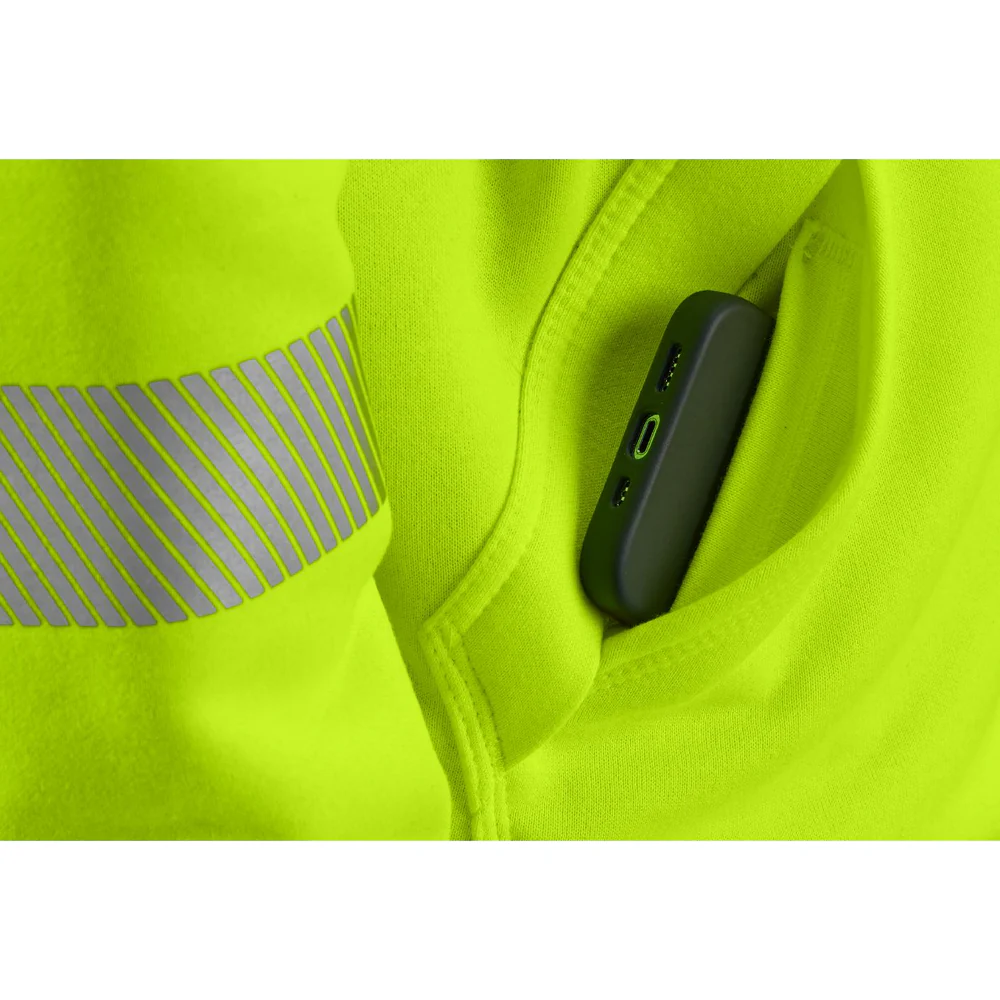 High-Visibility Rain Defender Loose Fit Midweight Class 3 Sweatshirt - BLM-Brite Lime | Carhartt 104987 - Image 3