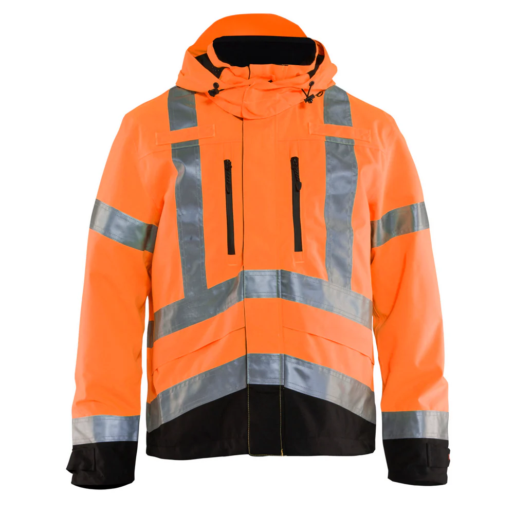 HIGH-VISIBILITY SHELL JACKET - 5399-Orange Black | Blaklader 49371977