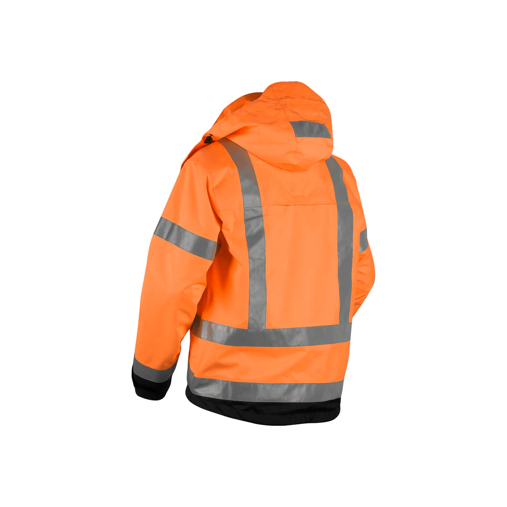 HIGH-VISIBILITY SHELL JACKET - 5399-Orange Black | Blaklader 49371977 - Image 2