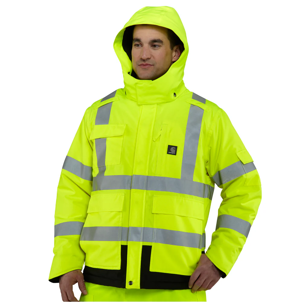 High-Visibility Waterproof Loose Fit Heavyweight Insulated Class 3 Jacket - BLM-Brite Lime | Carhartt 106694 - Image 2