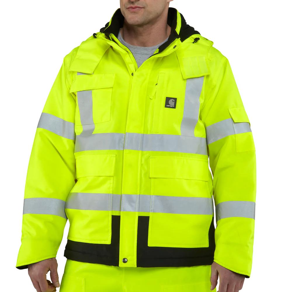 High-Visibility Waterproof Loose Fit Heavyweight Insulated Class 3 Jacket - BLM-Brite Lime | Carhartt 106694 - Image 4