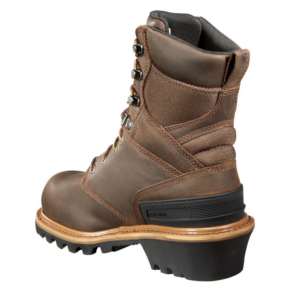 INSULATED 8-INCH SAFETY TOE LOGGER - BRN-Crazy Horse Brown Oil Tanned | Carhartt CML8369 - Image 4