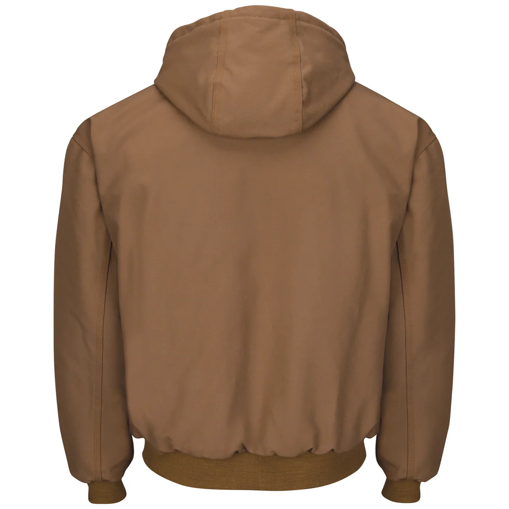 INSULATED HEAVYWEIGHT FR HOODED JACKET - BD-Brown Duck | Bulwark JLH6 - Image 2