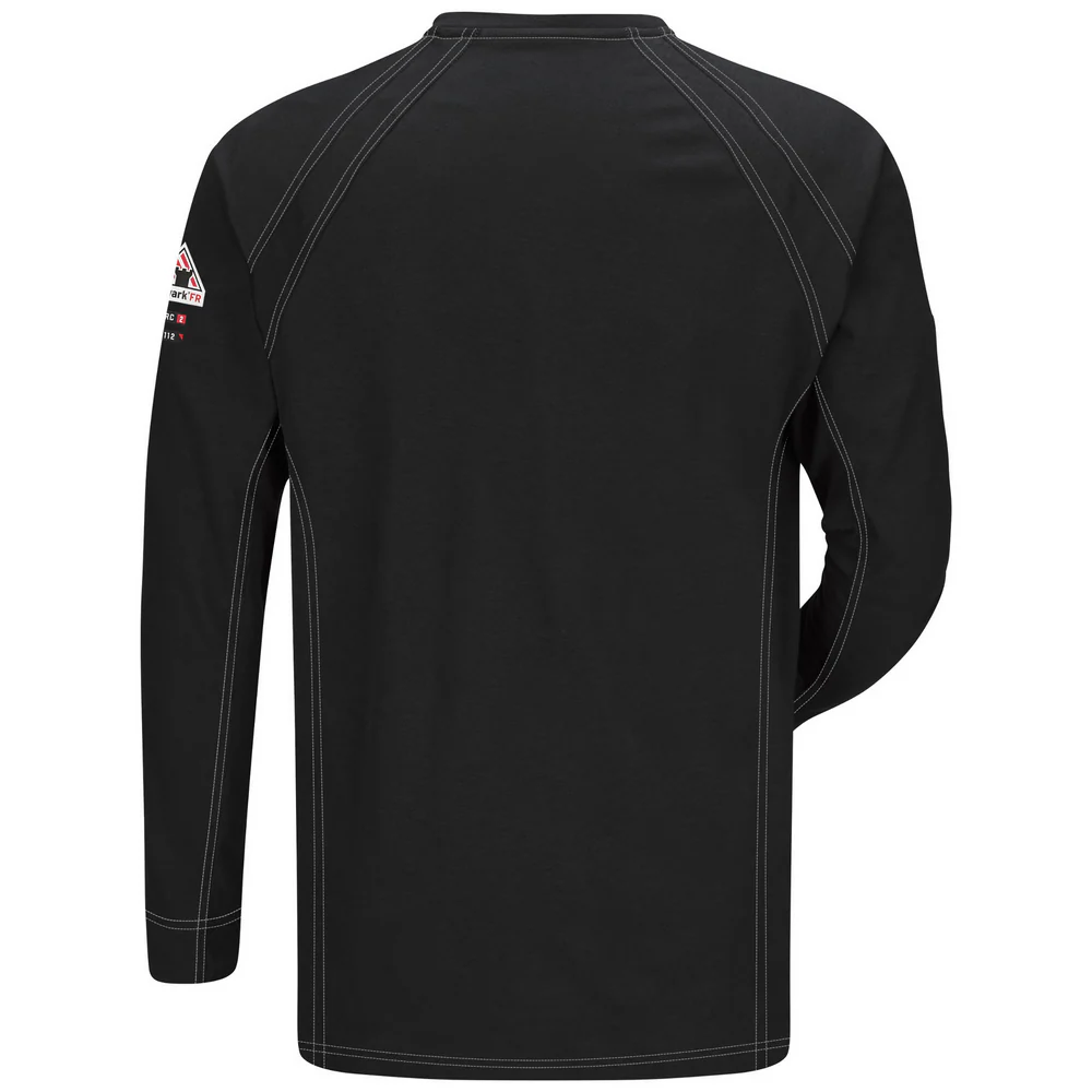 IQ SERIES COMFORT KNIT FR HENLEY - BK-Black | Bulwark QT20 - Image 2