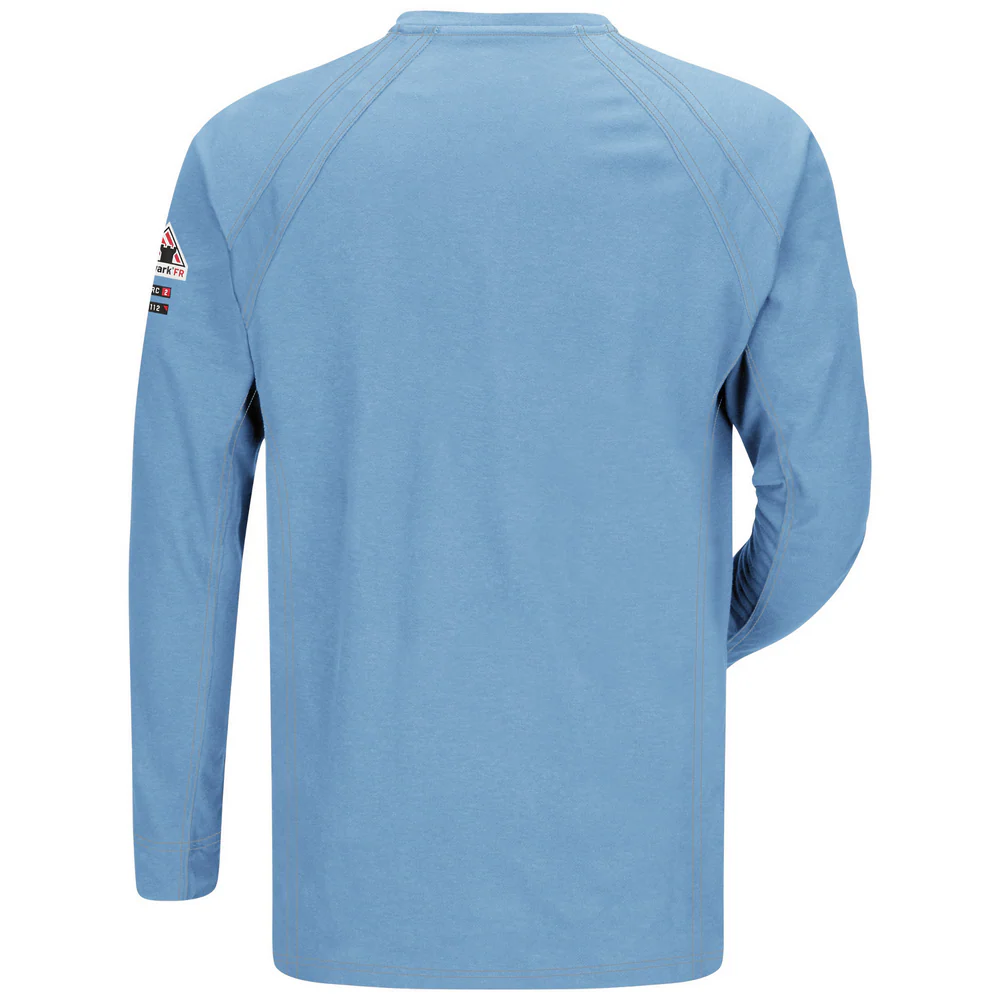 IQ SERIES COMFORT KNIT FR HENLEY - BL-Blue | Bulwark QT20 - Image 2