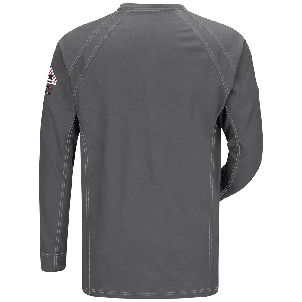 IQ SERIES COMFORT KNIT FR HENLEY - CH-Charcoal | Bulwark QT20 - Image 2