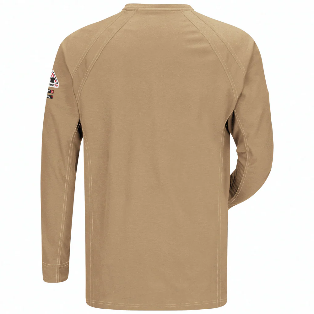 IQ SERIES COMFORT KNIT FR HENLEY - KH-Khaki | Bulwark QT20 - Image 2