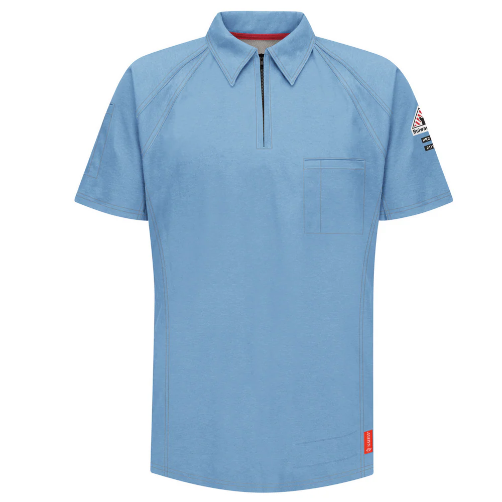 IQ SERIES COMFORT KNIT FR SHORT SLEEVE POLO - BL-Blue | Bulwark QT10