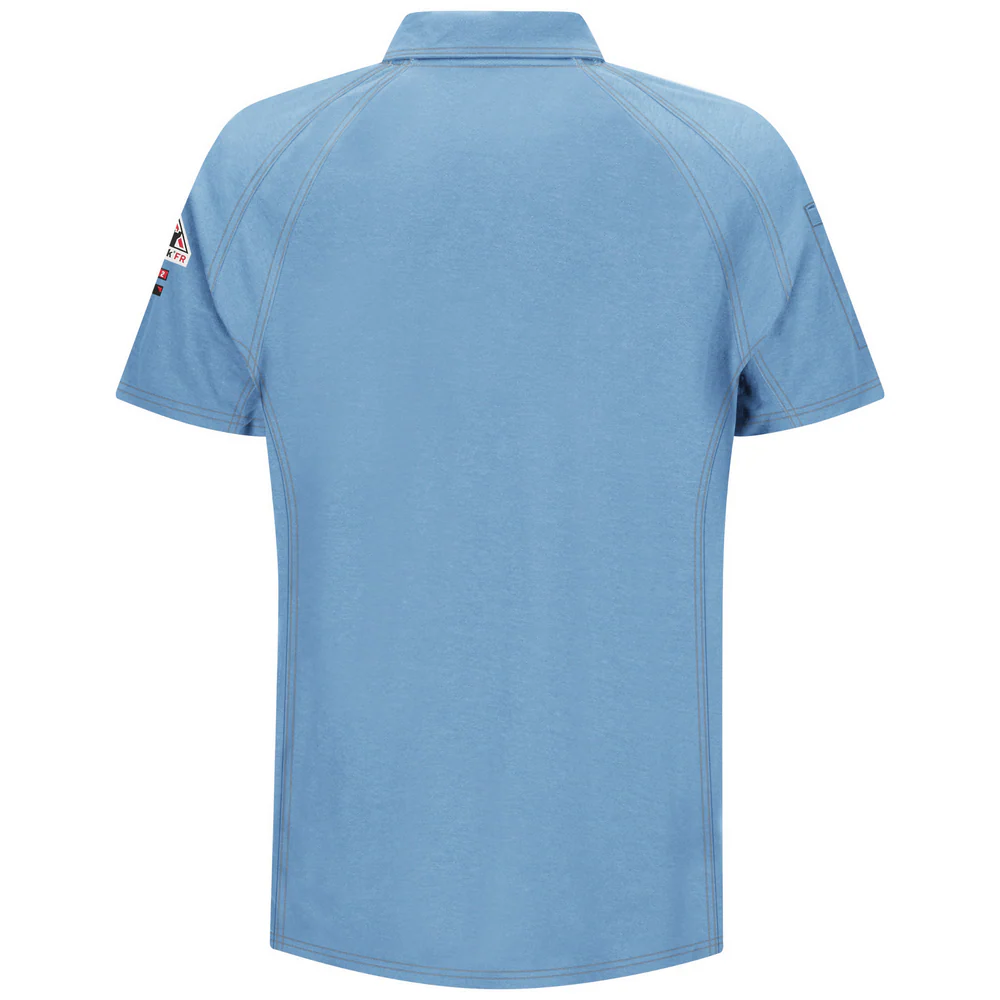 IQ SERIES COMFORT KNIT FR SHORT SLEEVE POLO - BL-Blue | Bulwark QT10 - Image 2
