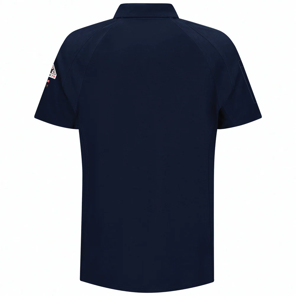 IQ SERIES COMFORT KNIT FR SHORT SLEEVE POLO - DB-Dark Blue | Bulwark QT10 - Image 2