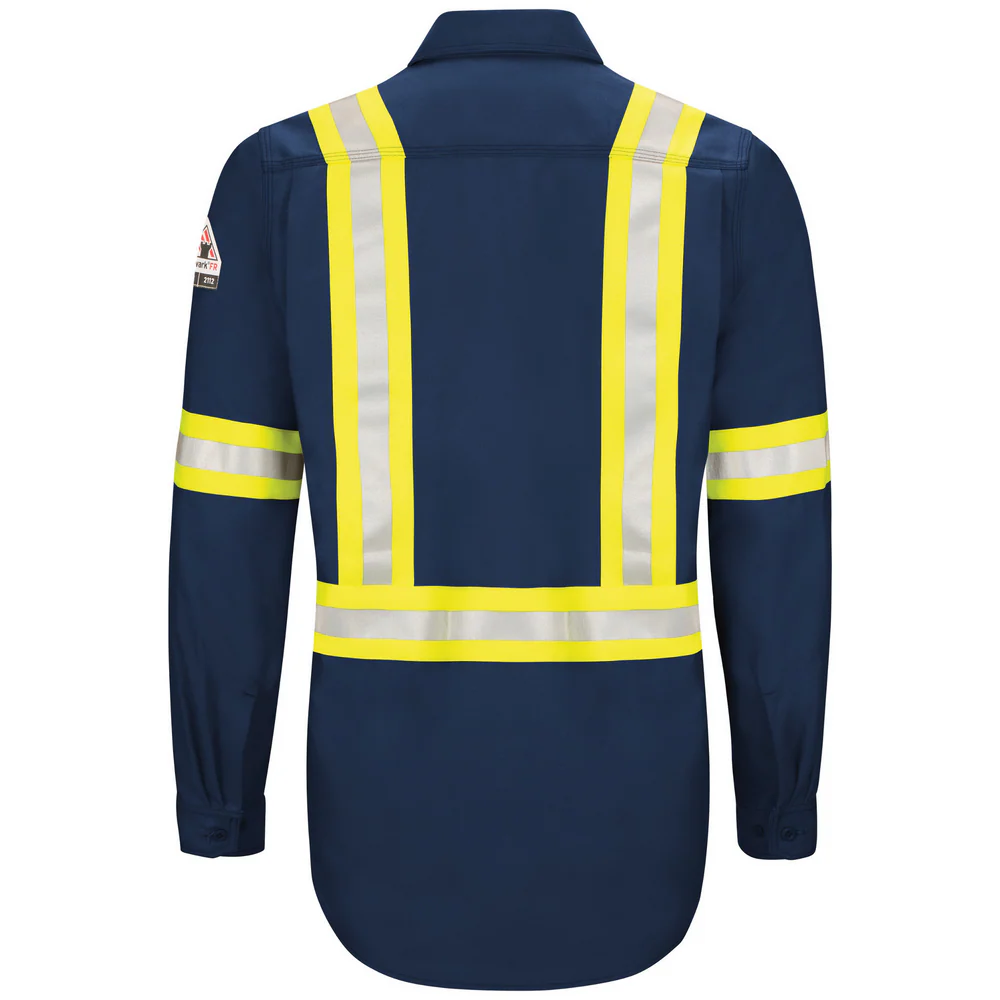 IQ SERIES FR ENDURANCE COLLECTION WORK SHIRT - NE-Navy Enhanced | Bulwark QS40 - Image 2