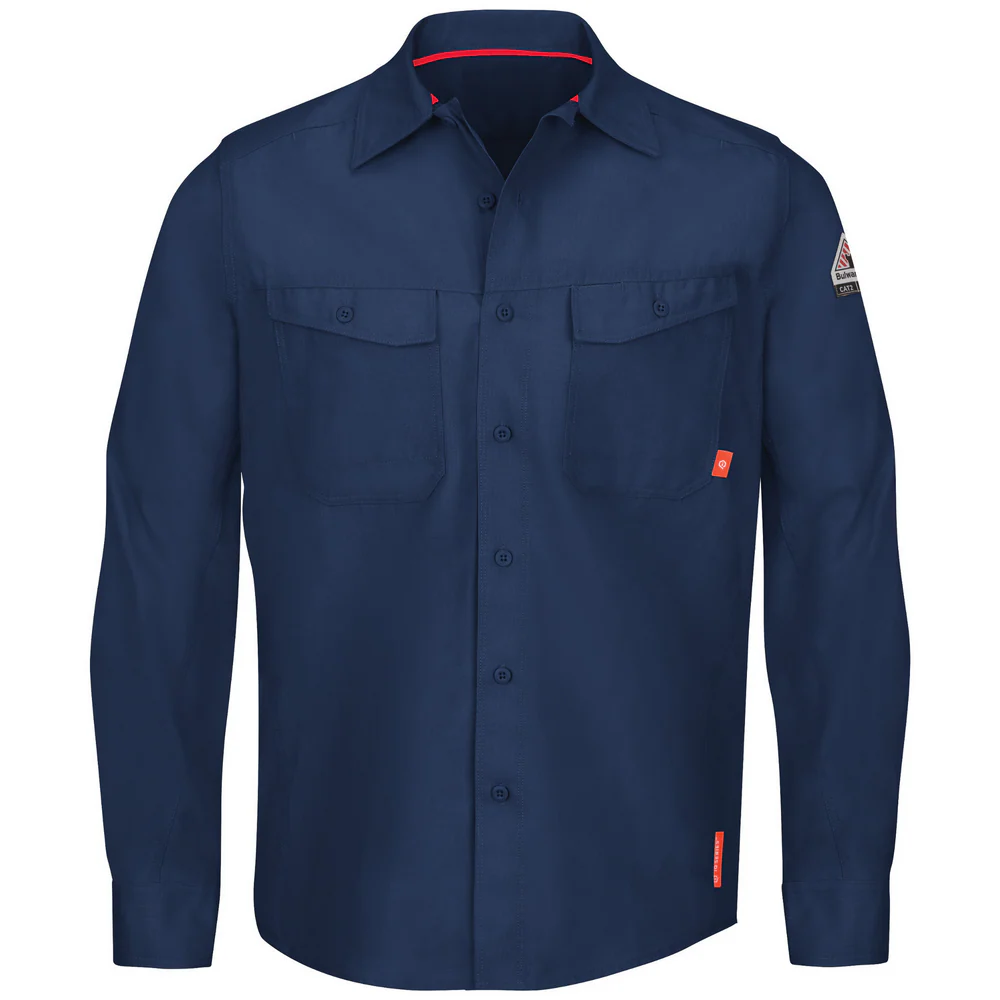 IQ SERIES FR ENDURANCE COLLECTION WORK SHIRT - NV-Navy | Bulwark QS40