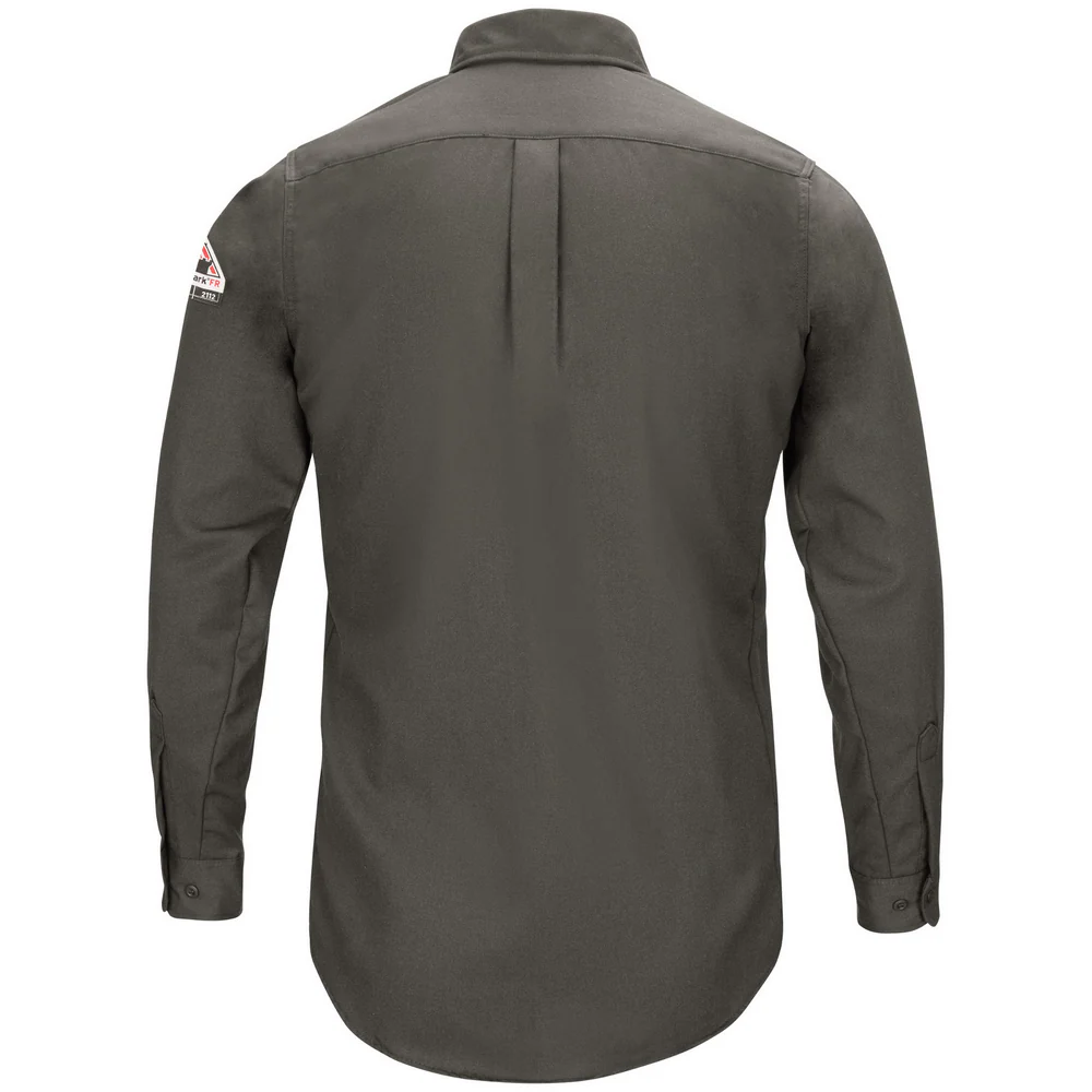IQ SERIES FR LIGHTWEIGHT COMFORT WOVEN LONG SLEEVE SHIRT - DG-Dark Grey | Bulwark QS50 - Image 2