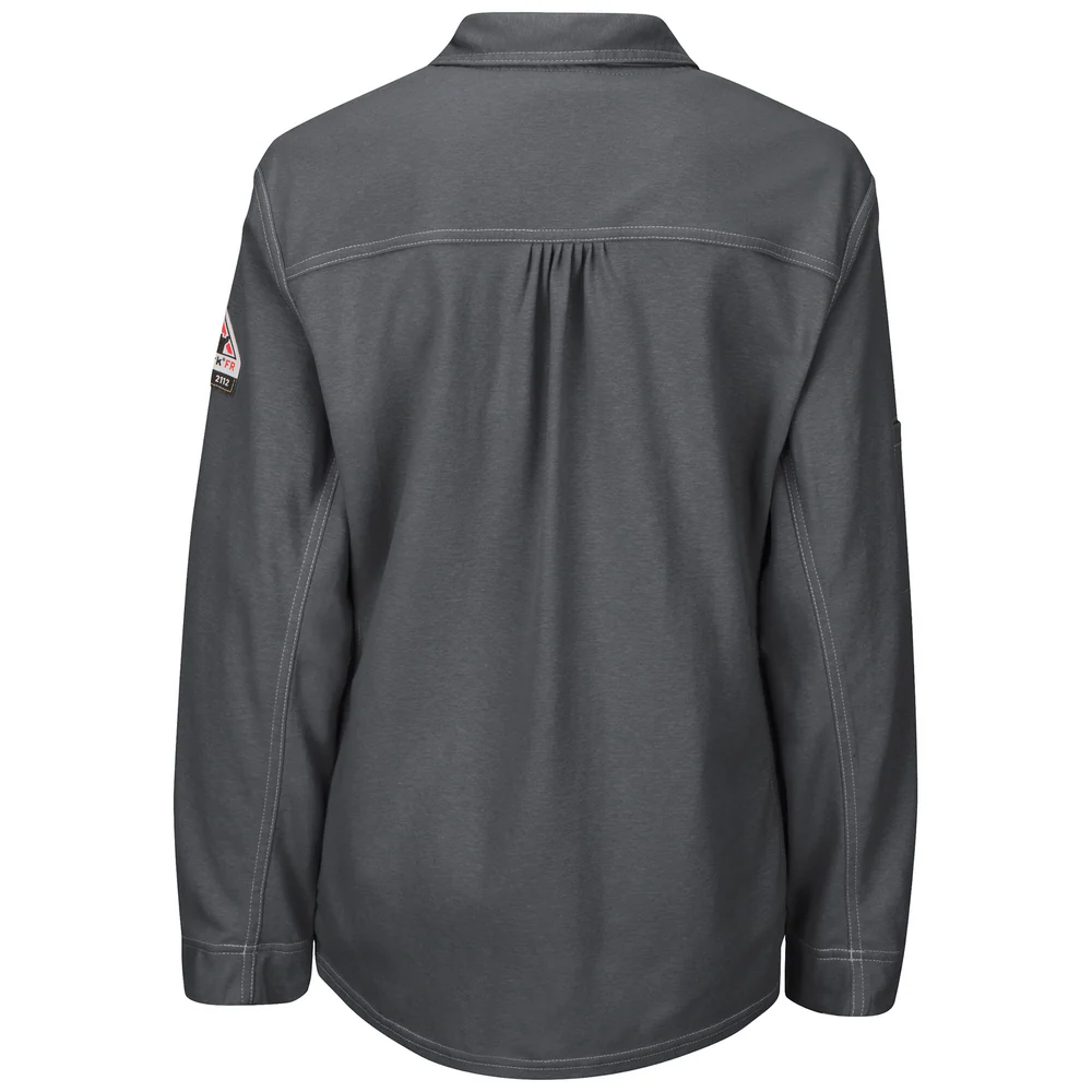 IQ SERIES LONG SLEEVE FR POLO - CH-Charcoal | Bulwark QT15 - Image 2