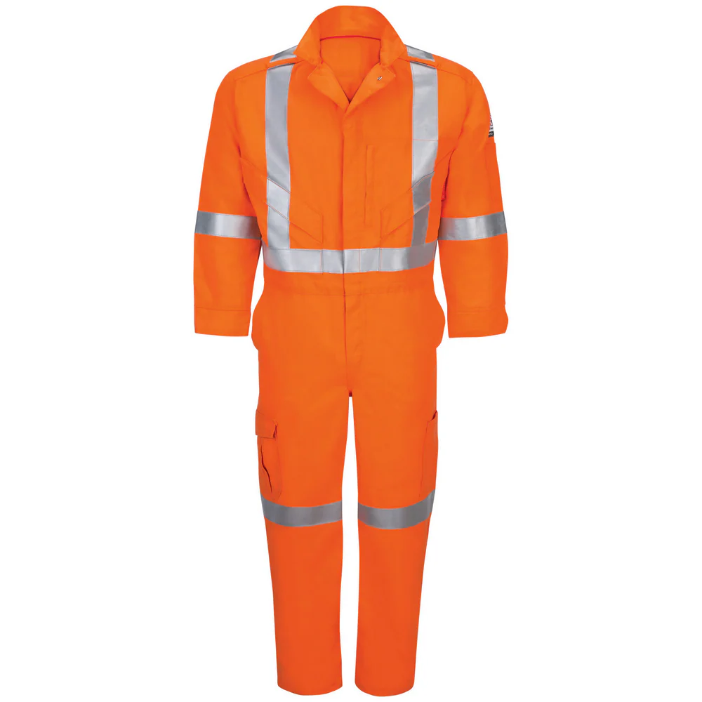 IQ SERIES PREMIUM FR COVERALL WITH REFLECTIVE STRIPING - OR-Orange | Bulwark QC12