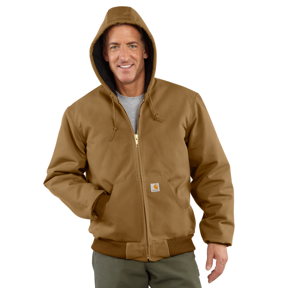 J140 Loose Fit Firm Duck Insulated Flannel-Lined Active Jac - BRN-Carhartt Brown | Carhartt 106673 - Image 2
