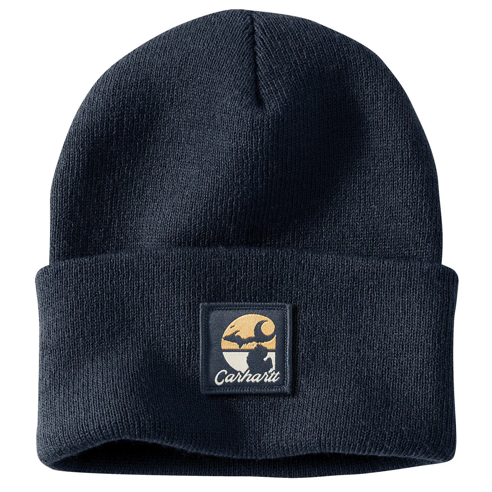 Knit Michigan Patch Beanie - NVY-Navy | Carhartt 106731