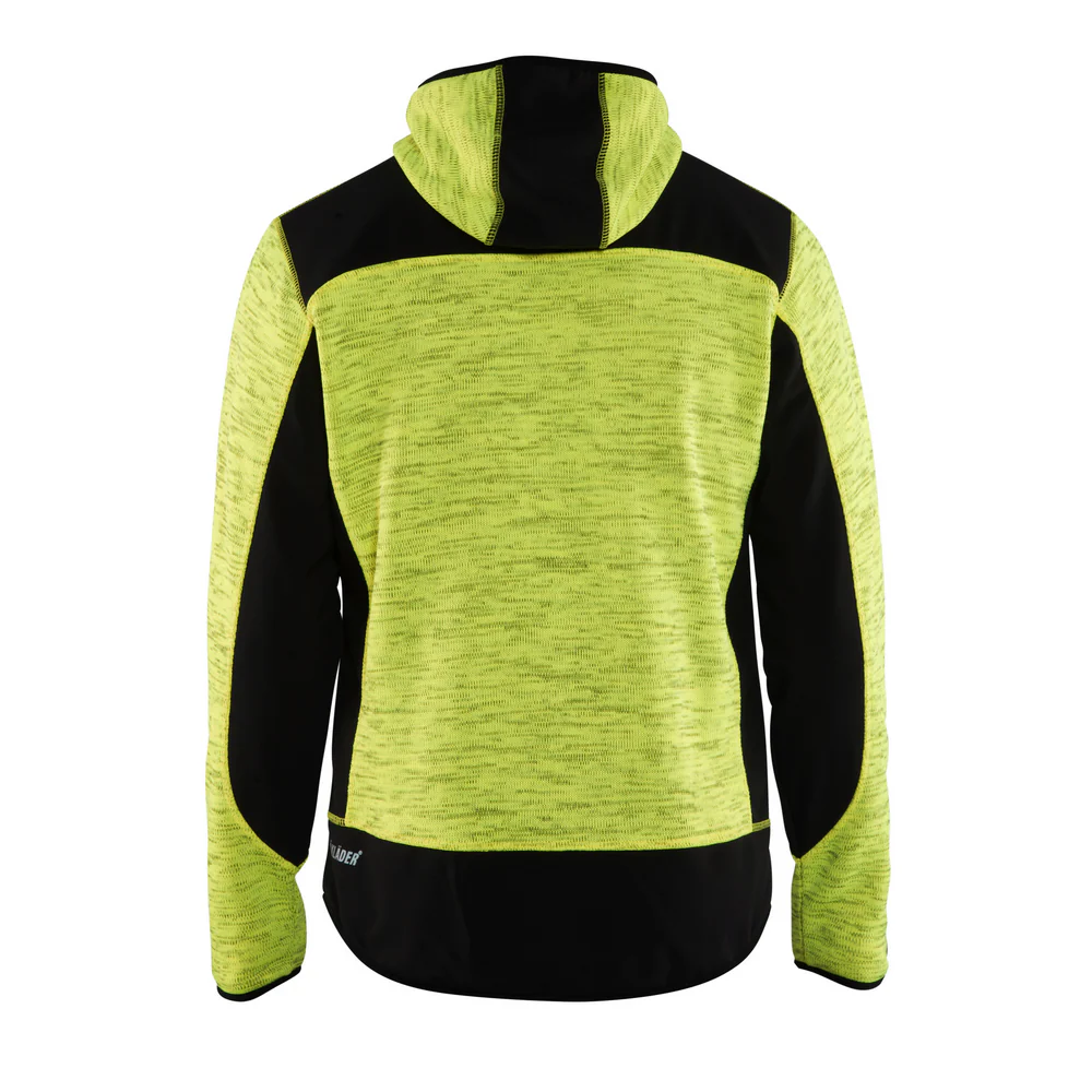 KNITTED ZIP FRONT JACKET - 3399-Yellow Black | Blaklader 49402117 - Image 2
