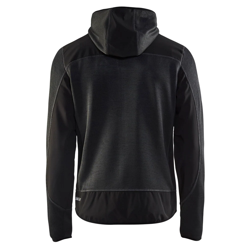 KNITTED ZIP FRONT JACKET - 9799-Dark Grey/Black | Blaklader 49402117 - Image 2