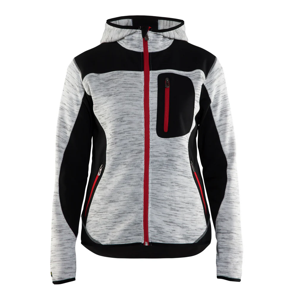LADIES KNIT JACKET - 9099-Grey Melange | Blaklader 49312117