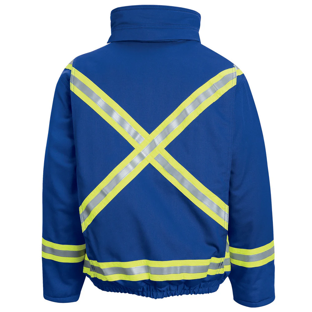 LINED NOMEX FR BOMBER WITH REFLECTIVE STRIPING - RB-Royal Blue | Bulwark JNJT - Image 2