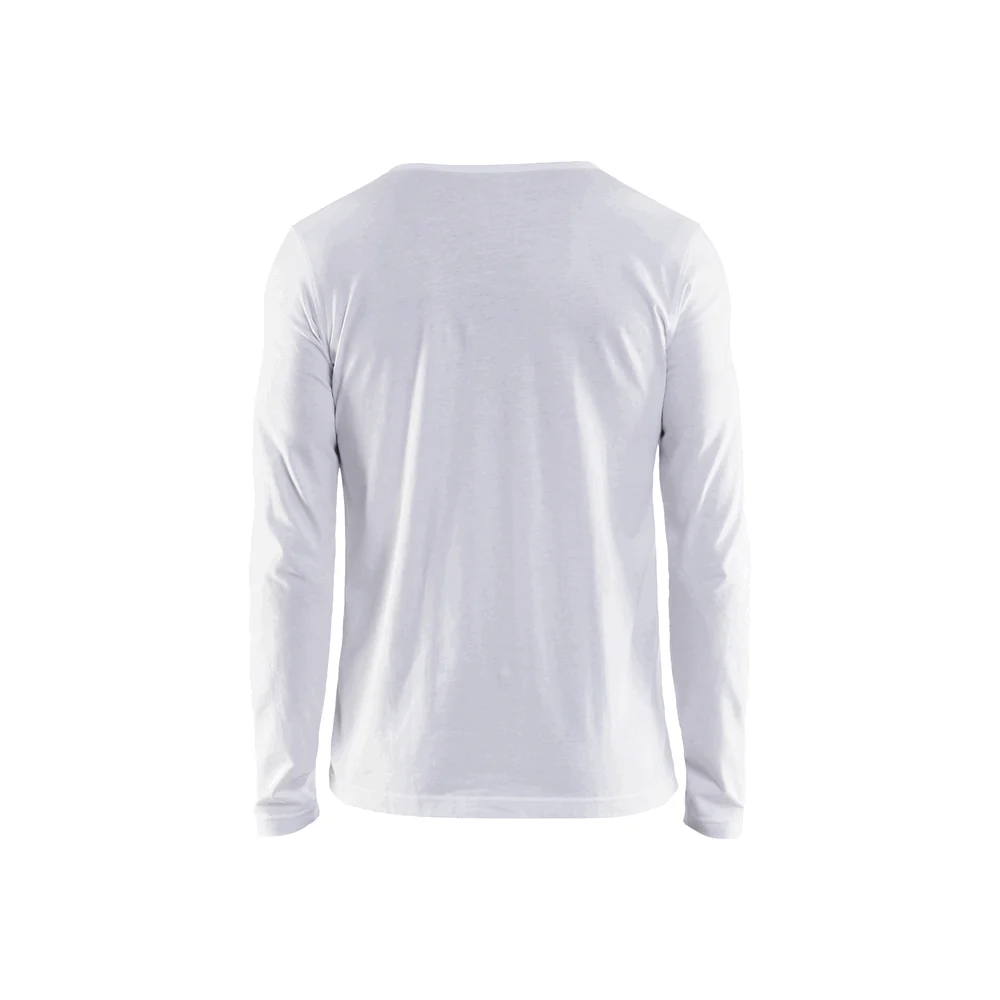 Long Sleeve Branded T-Shirt - 1000-White | Blaklader 35571042
