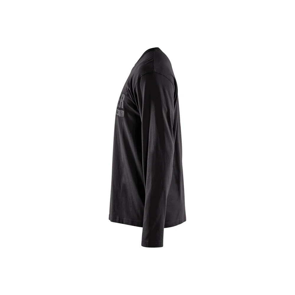 Long Sleeve Branded T-Shirt - 9900-Black | Blaklader 35571042 - Image 4
