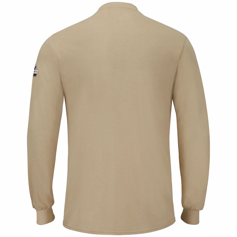 LONG SLEEVE FR HENLEY SHIRT - KH-Khaki | Bulwark SML8 - Image 2
