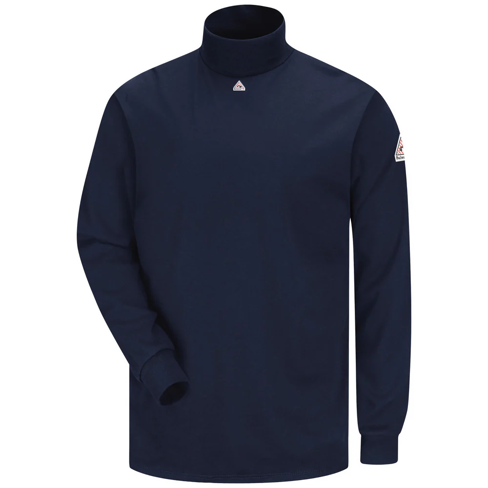 LONG SLEEVE FR MOCK NECK TURTLENECK - NV-Navy | Bulwark SEK2