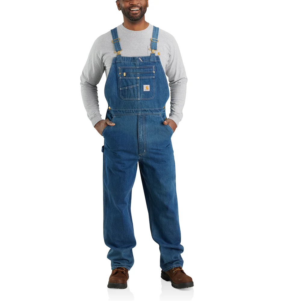 Loose Fit Denim Bib Overall - DST-Darkstone | Carhartt 104672 - Image 4