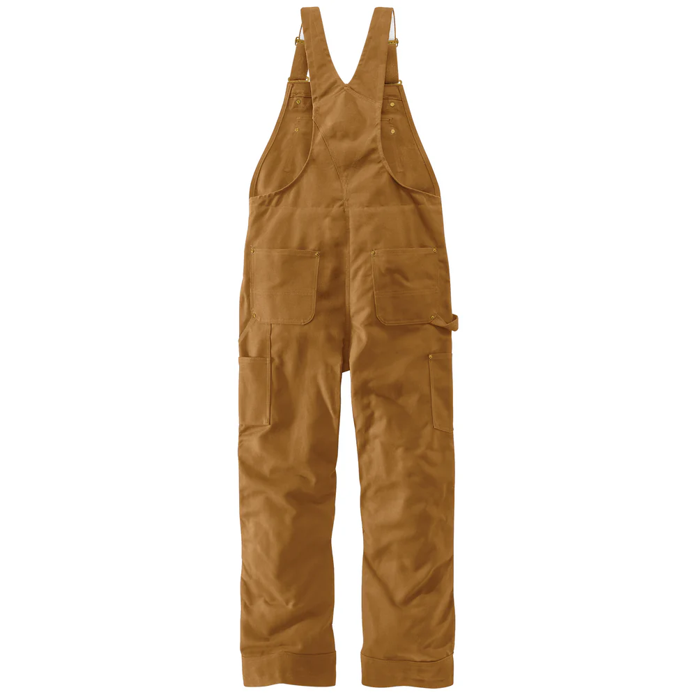 Loose Fit Firm Duck Insulated Bib Overall - BRN-Carhartt Brown | Carhartt 106672 - Image 3