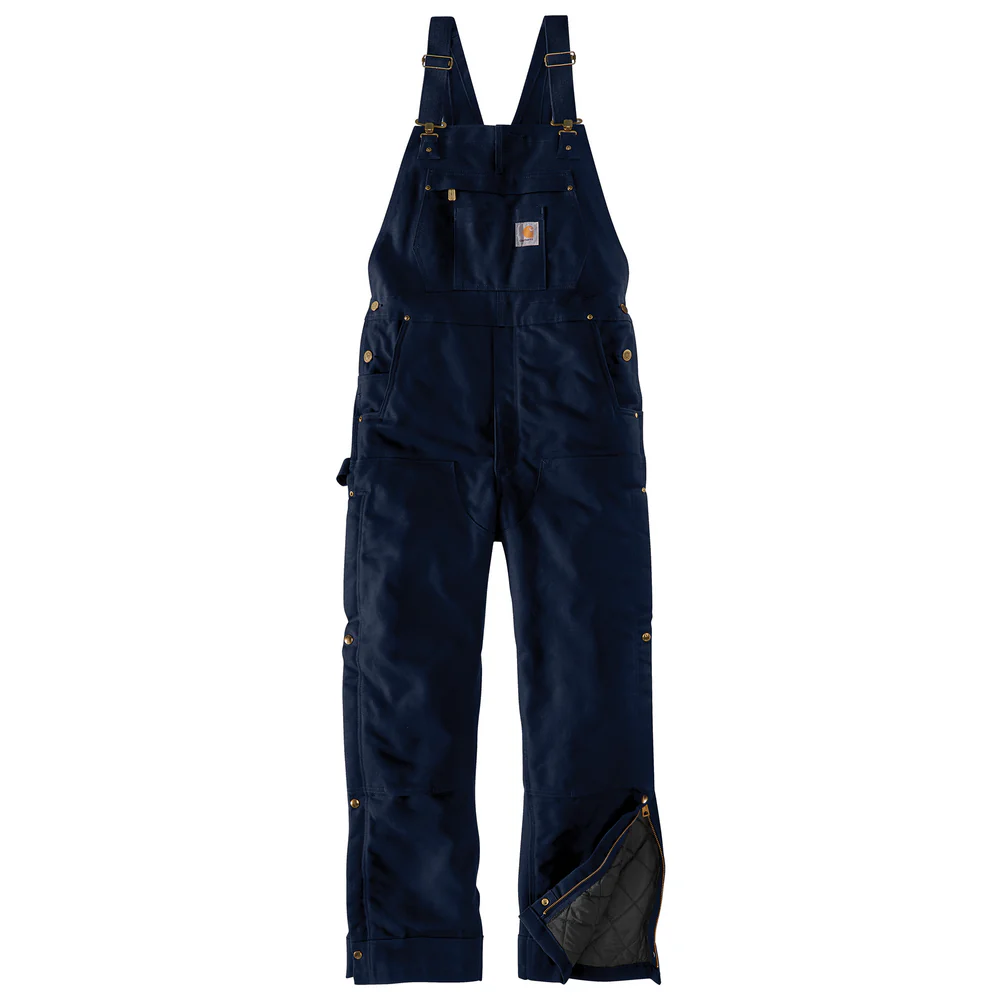 Loose Fit Firm Duck Insulated Bib Overall - DNY-Dark Navy | Carhartt 106672 - Image 3