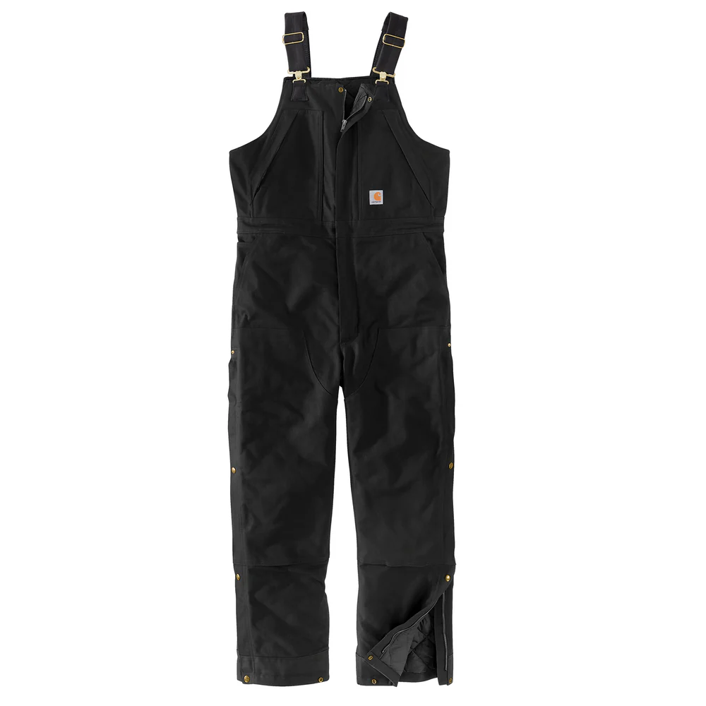Loose Fit Firm Duck Insulated Biberall - BLK-Black | Carhartt 106682