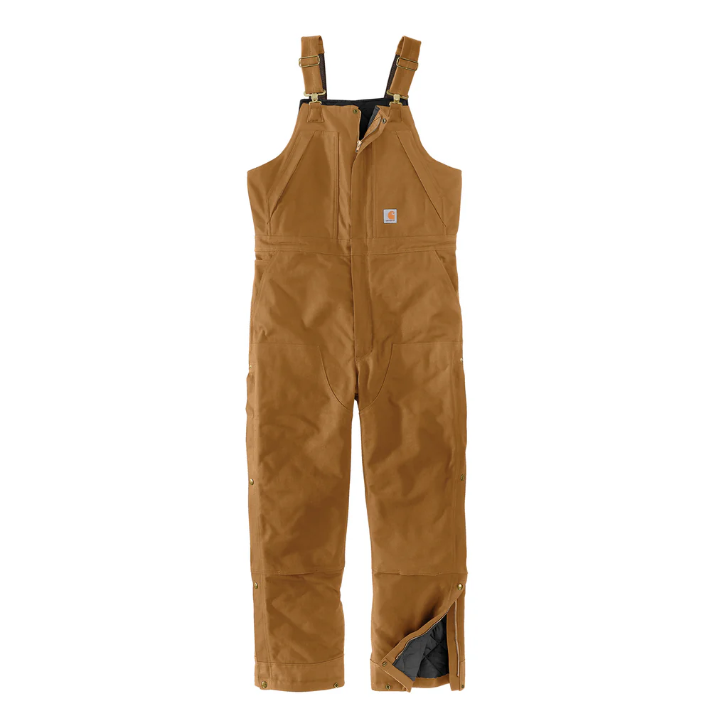 Loose Fit Firm Duck Insulated Biberall - BRN-Carhartt Brown | Carhartt 106682 - Image 2
