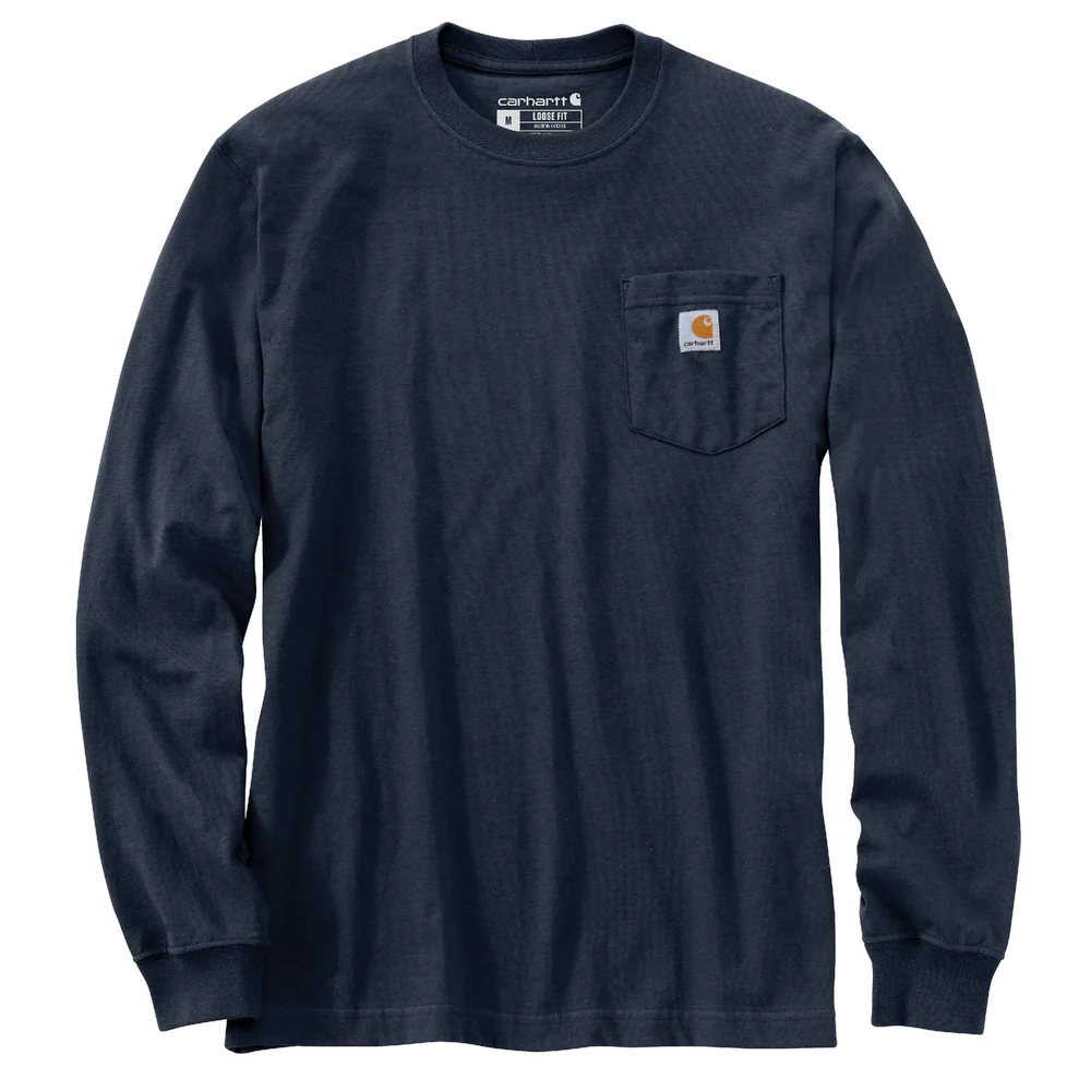 Loose Fit Heavyweight Long-Sleeve Pocket C Graphic T-Shirt - NVY-Navy | Carhartt 106496 - Image 2