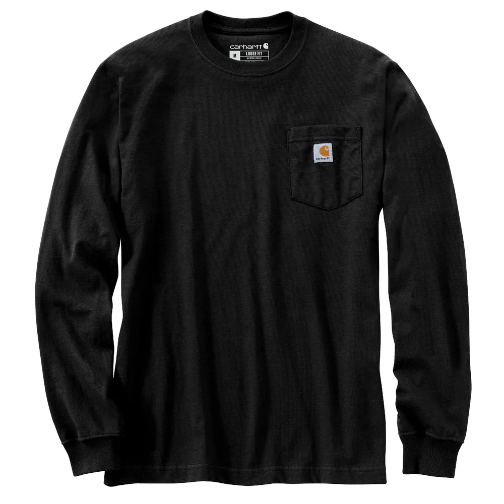 Loose Fit Heavyweight Long-Sleeve Pocket Duck Graphic T-Shirt - BLK-Black | Carhartt 106629 - Image 2