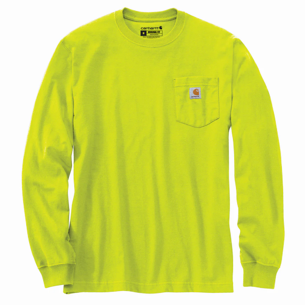 Loose Fit Heavyweight Long-Sleeve Pocket T-Shirt - BLM-Brite Lime | Carhartt K126