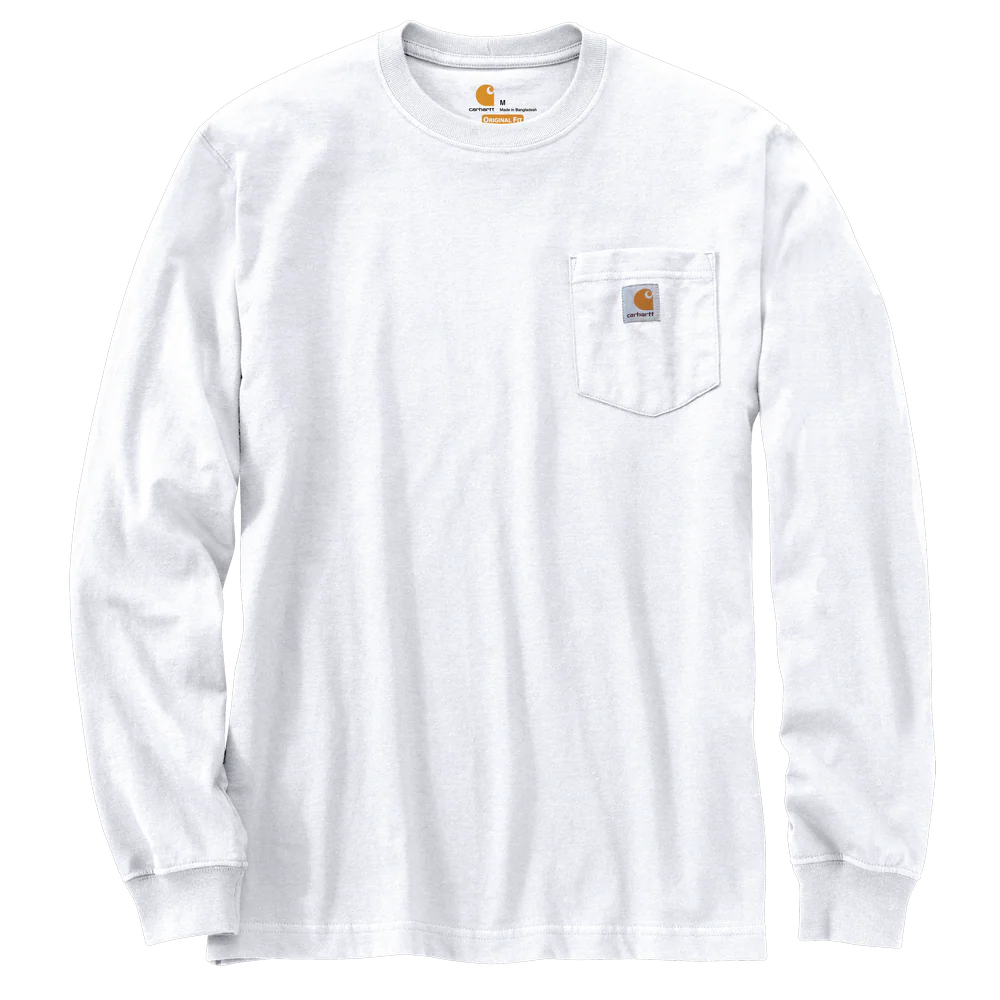 Loose Fit Heavyweight Long-Sleeve Pocket T-Shirt - WHT-White | Carhartt K126