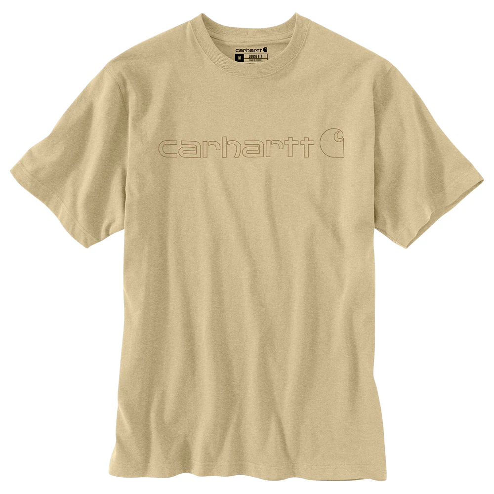 Loose Fit Heavyweight Short-Sleeve Logo Graphic T-Shirt - A36-Beach Heather | Carhartt K195 - Image 2
