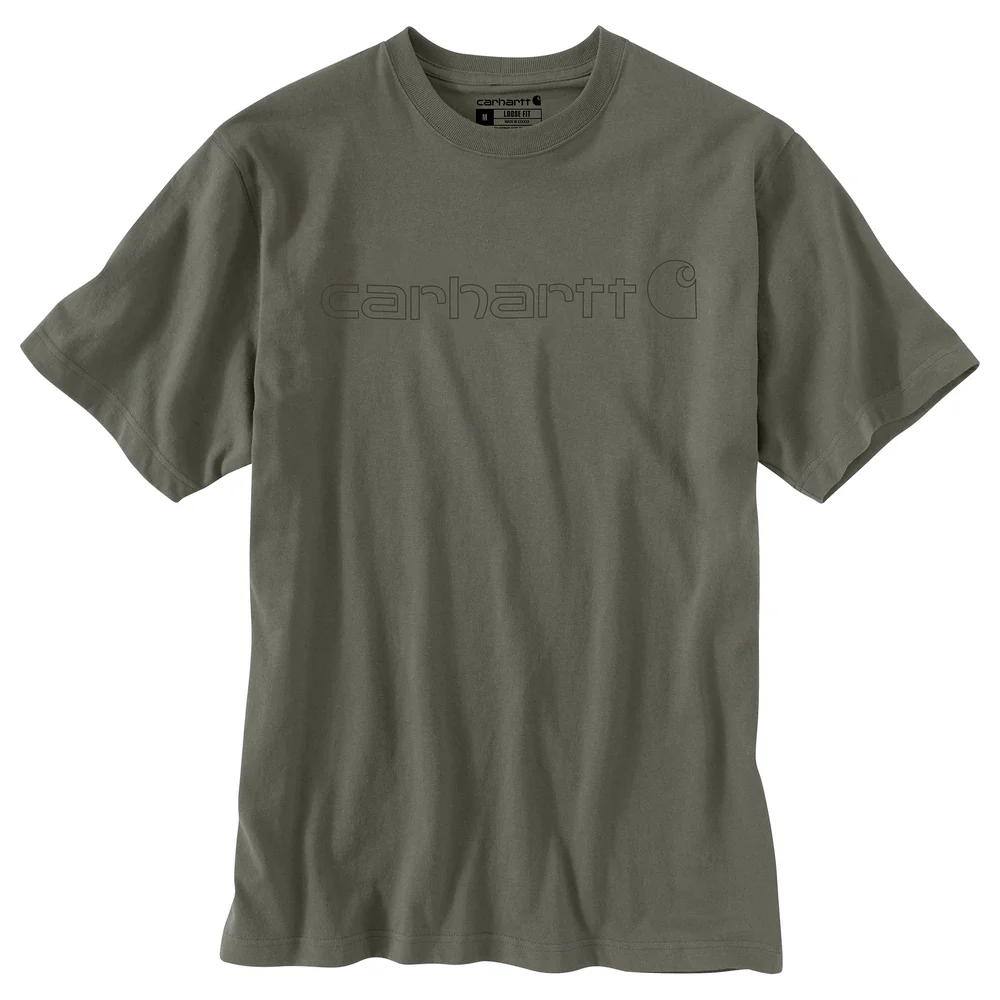 Loose Fit Heavyweight Short-Sleeve Logo Graphic T-Shirt - DOV-Dusty Olive | Carhartt K195 - Image 2