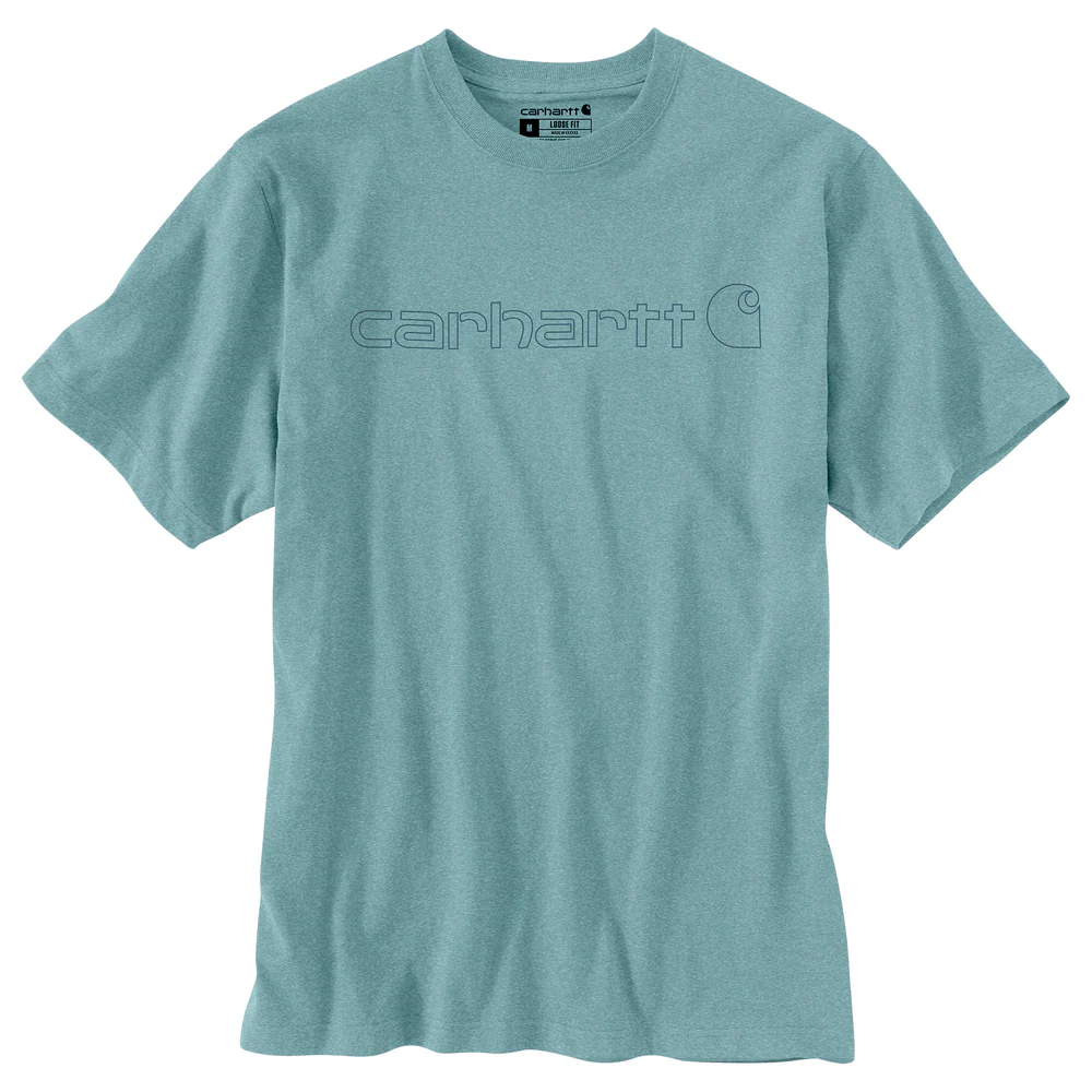 Loose Fit Heavyweight Short-Sleeve Logo Graphic T-Shirt - HL1-Summer Blue Heather | Carhartt K195