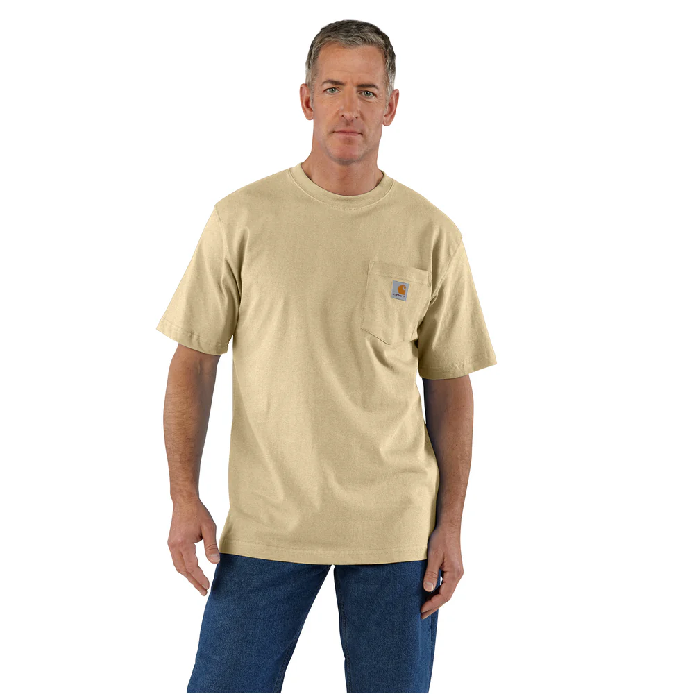 Loose Fit Heavyweight Short-Sleeve Pocket T-Shirt - A36-Beach Heather | Carhartt K87 - Image 3