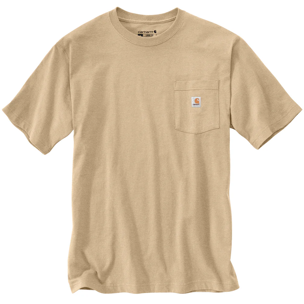 Loose Fit Heavyweight Short-Sleeve Pocket T-Shirt - A36-Beach Heather | Carhartt K87 - Image 4